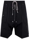 Rick Owens Black Hollywood Cargobela Shorts