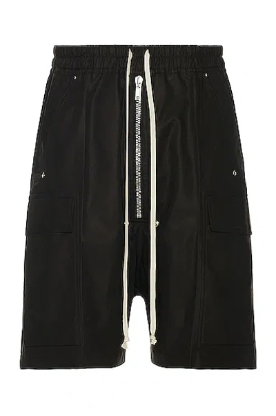 Rick Owens Black Hollywood Cargobela Shorts
