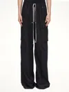 Rick Owens Womens Black Cargobelas Wide-leg Satin Trousers In Black
