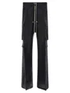 Rick Owens Wide-leg Trousers With High Waist And Utility Pockets In Black