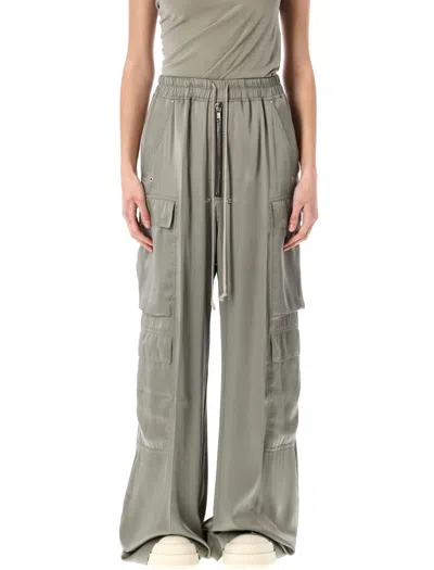 RICK OWENS RICK OWENS CARGOBELAS CELADON CARGO PANTS WITH WIDE LEG