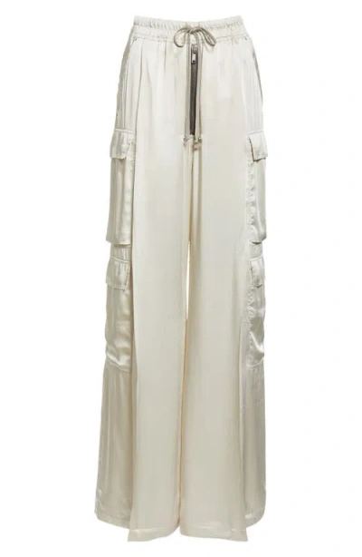 Rick Owens Cargobelas Charmeuse Cargo Pants In Dinge
