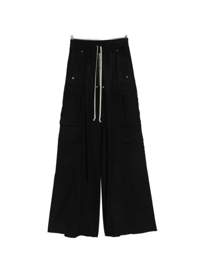 Rick Owens Cargobelas Drawstring Cargo Pants In Black