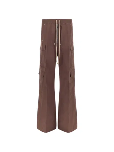 Rick Owens Cargobelas Shorts Cargo Style Back Pockets In Brown