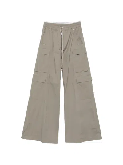 Rick Owens Cargobelas Drawstring Trousers In Gray