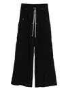 Rick Owens Cargobelas Drawstring Trousers In Green