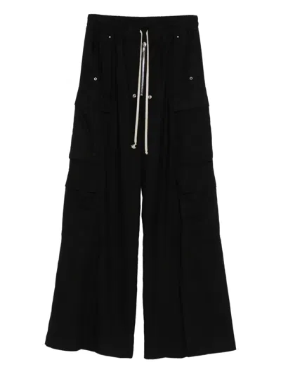 Rick Owens Cargobelas Drawstring Trousers In Green