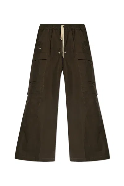 Rick Owens Oversized Wide-legged Trousers In Brown