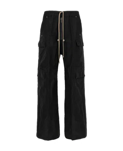 RICK OWENS RICK OWENS CARGOBELAS DRAWSTRING WIDE-LEG TROUSERS