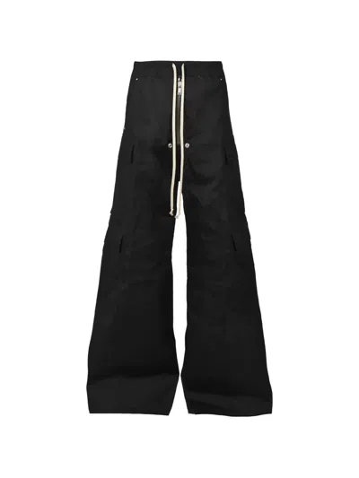 Rick Owens Cargobelas Drawstring-waist Cargo Pants In Black