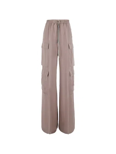 Rick Owens Cargobelas Drawstring-waist Cargo Pants In Pink