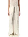 Rick Owens Full-length Charmeuse Cargobelas Pants In White