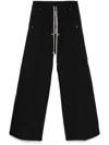 Rick Owens Dust Cotton Cargobelas In Black