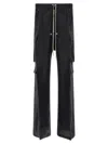 Rick Owens Wide-leg Trousers With High Waist And Utility Pockets In Black