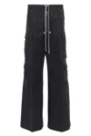 Rick Owens Gray Cargobelas Cargo Pants In Black