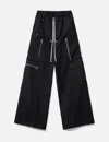 Rick Owens Wide-leg Trousers With High Waist And Utility Pockets In Black