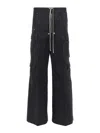 Rick Owens Cargobelas Wool Drill Pants In Black