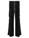 Rick Owens Wide-leg Trousers With High Waist And Utility Pockets In Black