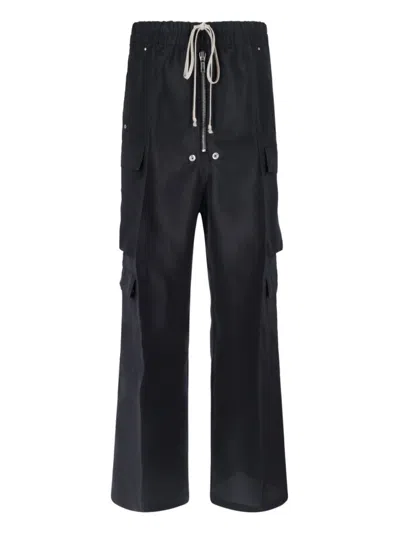 RICK OWENS CARGOBELAS" STRAIGHT-LEG PANTS - BLACK