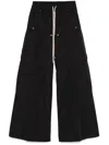 Rick Owens Wide Bela Cotton Poplin Pants In 黑色