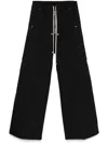 Rick Owens Dust Cotton Cargobelas In Black