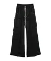 Rick Owens Mens Black Cargobelas Multi-pockets Wide-leg Relaxed-fit Stretch-cotton Trousers In Black