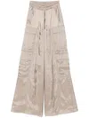 Rick Owens Full-length Charmeuse Cargobelas Pants In Grey