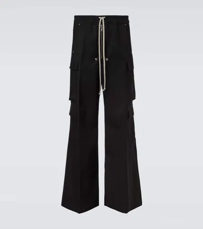 Rick Owens Cargobelas Virgin Wool Cargo Pants In Black