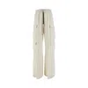 Rick Owens Men's Cargobelas Dinge Trousers In White