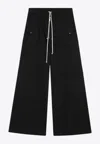 Rick Owens Cargobelas Heavy Cotton Poplin Pant In Black