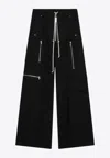 Rick Owens Cargobelas Wide-leg Track Pants In Black