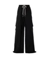 Rick Owens Womens Black Cargobelas Wide-leg Satin Trousers In Black