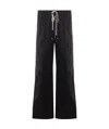 Rick Owens Mens Cargobelas Flared Wide-leg Relaxed-fit Woven Trousers Black In Black