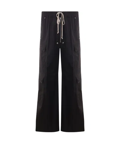 RICK OWENS RICK OWENS CARGOBELAS DRAWSTRING WIDE-LEG TROUSERS