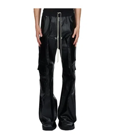 Rick Owens Cargobelas Wide-leg Trousers In Black