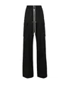 Rick Owens Cargobelas Drawstring Elasticated Trousers In Black