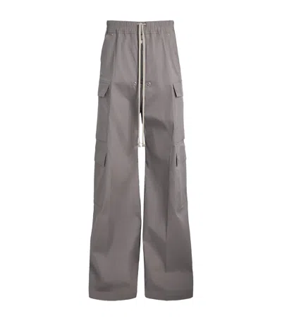 Rick Owens Cargobelas Wide-leg Trousers In Grey