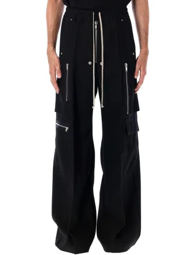 Rick Owens Cargobelas Wool Drill Pants In Black