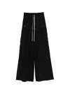 Rick Owens Cargobelas Drawstring Cargo Pants In Black