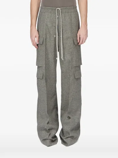 Rick Owens Cargobelas Wool Trousers In Brown