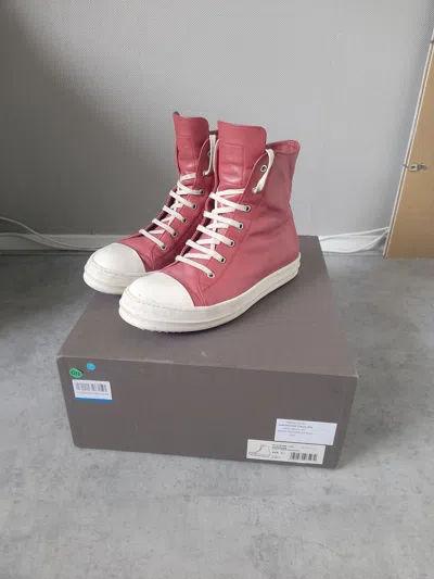 Pre-owned Rick Owens Carnelian Red Ramones Shoes
