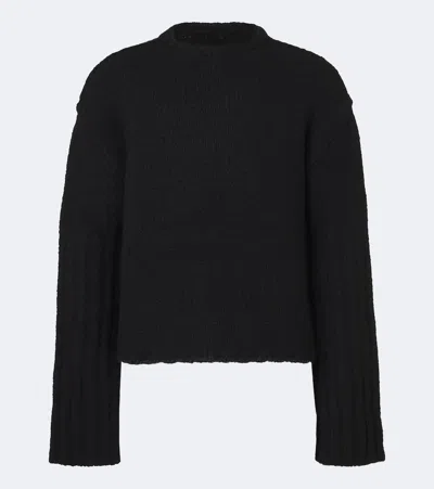 Rick Owens Black Concordians Round Neck Sweater