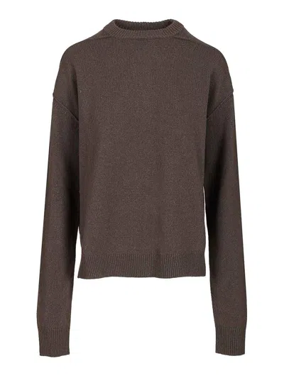 Rick Owens Cashmere And Wool Sweater In Brown