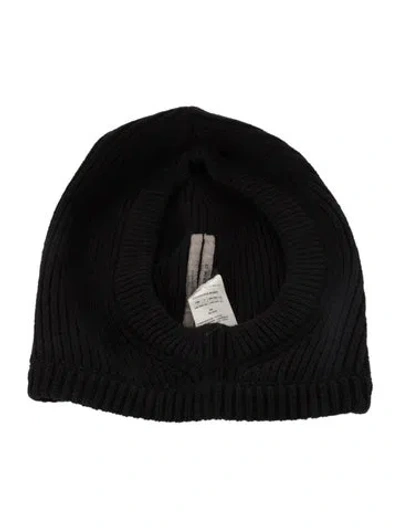 Pre-owned Rick Owens Cashmere  Balaclava In Black