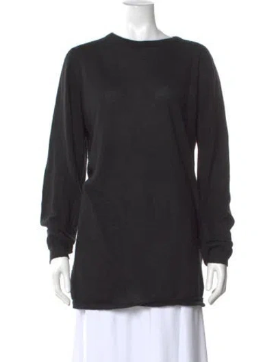 Pre-owned Rick Owens Cashmere Bateau Neckline Sweater In Black