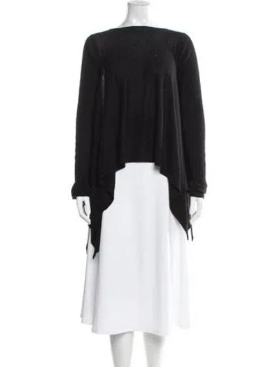 Pre-owned Rick Owens Cashmere Bateau Neckline Sweater In Black
