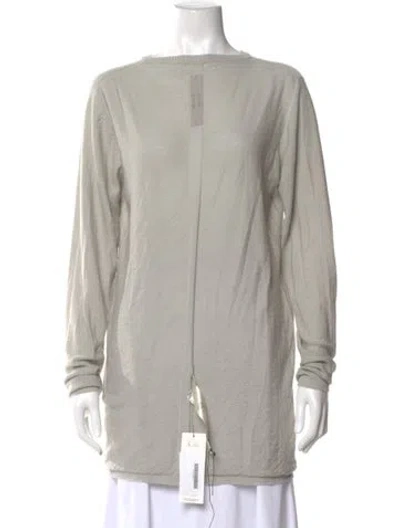 Pre-owned Rick Owens Cashmere Bateau Neckline Sweater In Gray