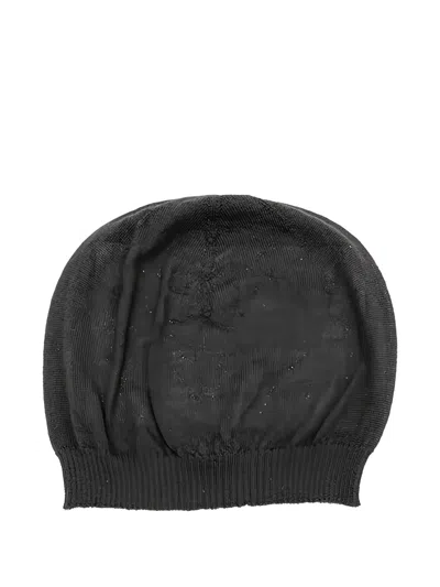 Rick Owens Cashmere Beanie Hat In Black