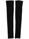 Rick Owens Cashmere-blend Arm Warmers In Black