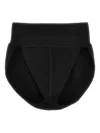 Rick Owens Cashmere-blend High-waist Ribbed Panties In Black